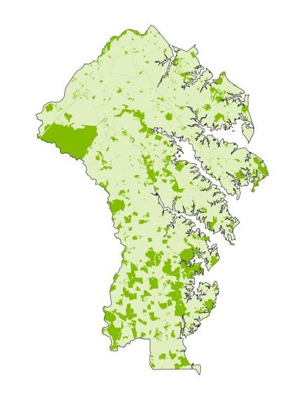 Map of Anne Arundel County's Protected Lands